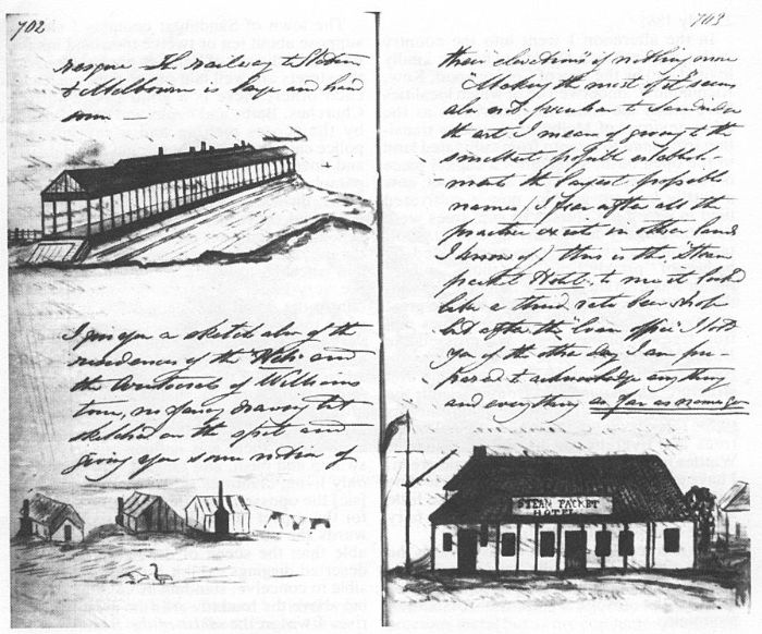 Edward Young’s Sketches of Williamstown, 23 July 1861. [page]