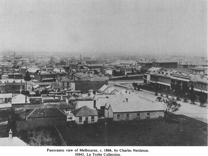 Panoramic view of Melbourne, c.1866, by Charles Nettleton. (H843, La Trobe Collection) [photograph]