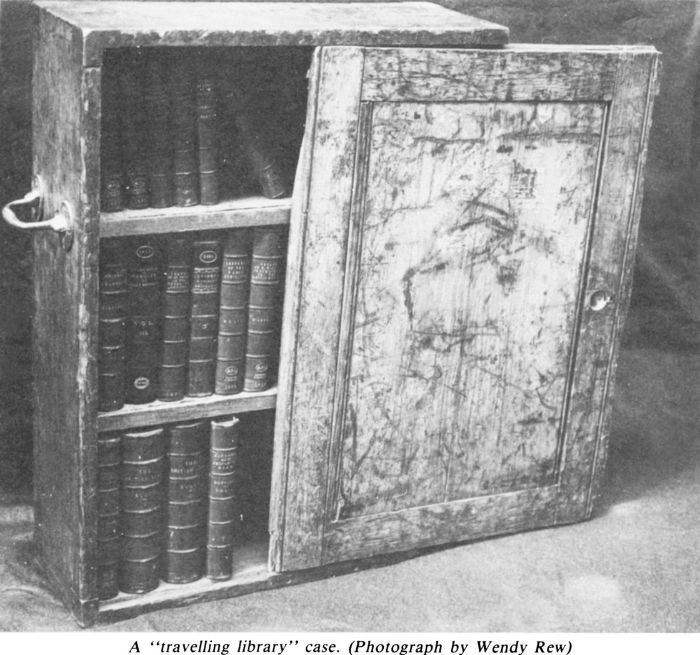 A “traveling library” case. (Photograph by Wendy Rew) [library case]