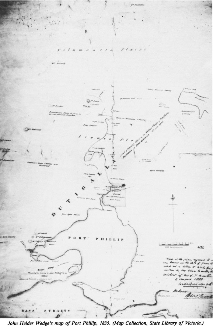 John Helder Wedge’s map of Port Phillip, 1835. [map]