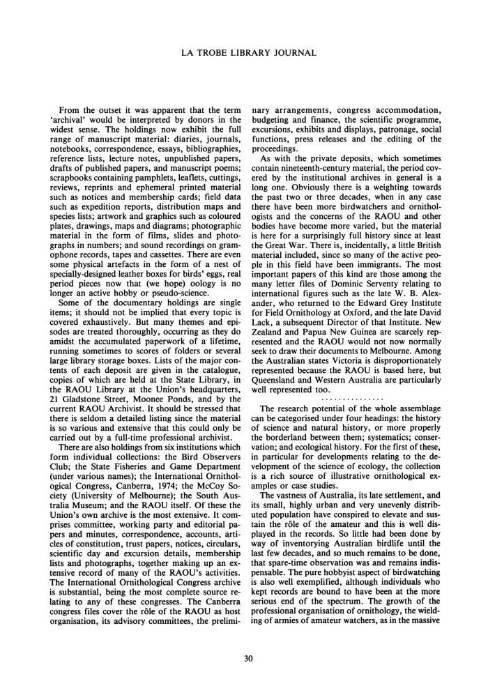Page 30 - No 38 Spring 1986