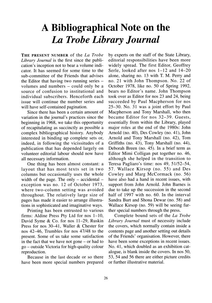 Page 26 - No 57 Autumn 1996