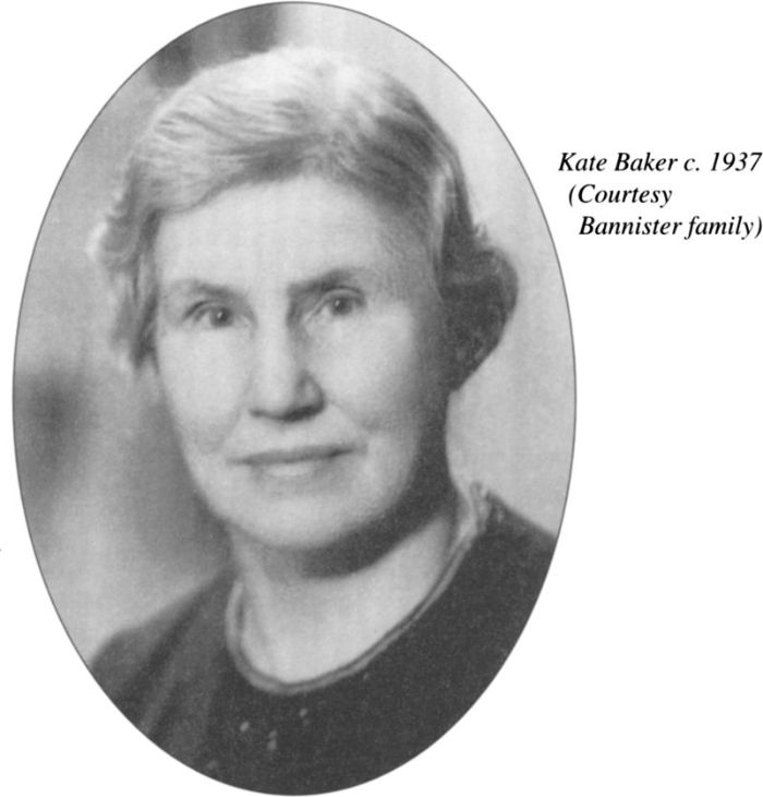 Kate Baker c.1937. (Courtesy Bannister family) [photograph]