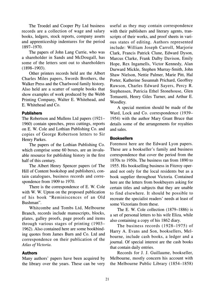 Page 21 - No 59 Autumn 1997