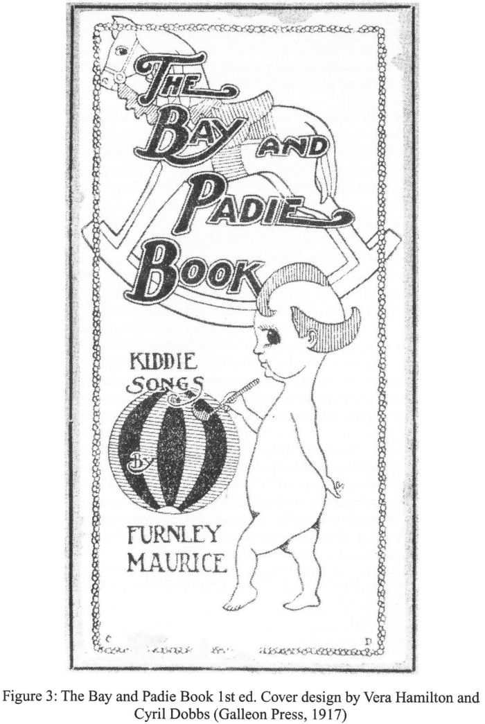 Figure 3: The Bay and Padie Book 1st ed. Cover design by Vera Hamilton and Cyril Dobbs (Galleon Press, 1917) [cover design]