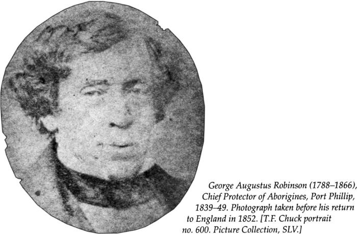 George Augustus Robinson (1788-1866) Chief Protector of Aborigines, Port Phillip 1839-49. Photograph taken before his return to England in 1852. [T. F. Chuck portrait no. 600. Picture Collection, SLV] [photograph]