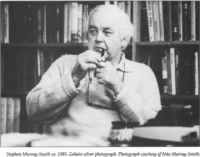 Stephen Murray-Smith ca.1985. Gelatin silver photograph. Courtesy of Nita Murray-Smith. [photograph]