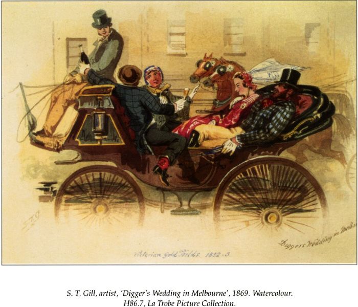 S. T. Gill, artist, 'Digger's Wedding in Melbourne', 1869. Watercolour. H86.7, La Trobe Picture Collection. [watercolour]