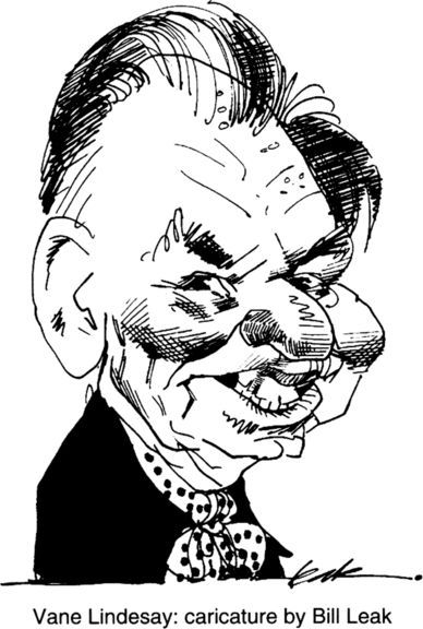 Vane Lindsay: caricature by Bill Leak