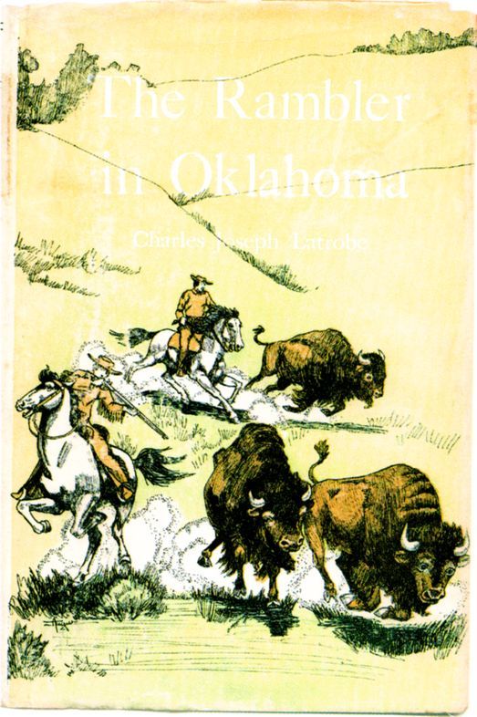 Dustjacket of The Rambler in Oklahoma, published by Harlow Publishing Company, Oklahoma City - Chattanooga, in 1955. The book consists of the six letters (nos XI-XVI) from The Rambler in North America, describing the Ellsworth expedition. Source: John Barnes. [front cover]