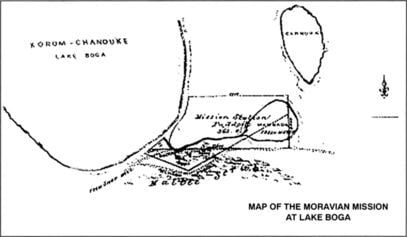 Map of the Moravian Mission at Lake Boga