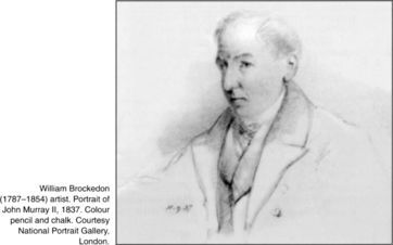 Bottom: William Brockedon (1787-1854) artist. Portrait of John Murray II, 1837. Colour pencil and chalk. Courtesy National Portrait Gallery, London.