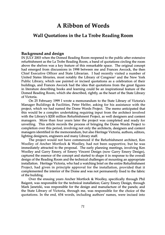 Page 71 - No 72 Spring 2003