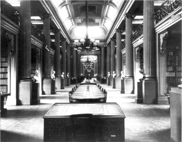 The Queen's Reading Room, Public Library of Victoria. Ca. 1870. Collection of Ann Galbally. [photograph]