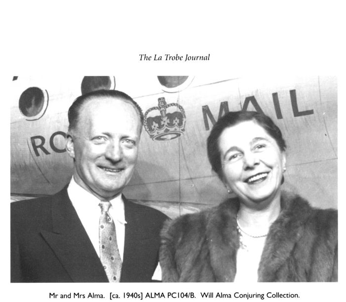 Top: Mr and Mrs Alma. [ca 1940s] ALMA PC104/B. Will Alma Conjuring Collection. [photograph]