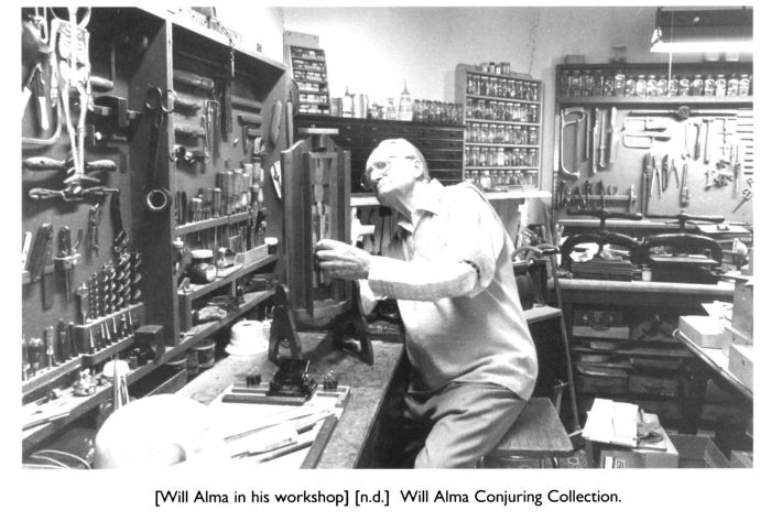 Bottom: [Will Alma in his workshop] [n.d.] Will Alma Conjuring Collection. [photograph]