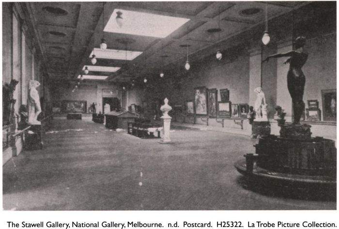 The Stawell Gallery, National Gallery, Melbourne, n.d. Postcard. H25322. La Trobe Picture Collection.