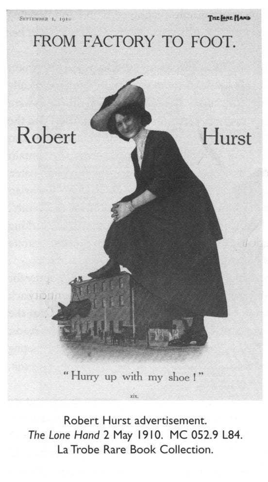 Robert Hurst advertisement. The Lone Hand 2 May 1910. MC 052.9 L84. La Trobe Rare Book Collection.
