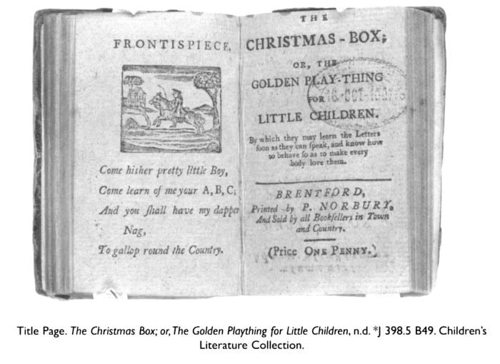 Title Page. The Christmas Box; or, The Golden Plaything for Little Children, n.d. *J 398.5 B49. Children's Literature Collection.