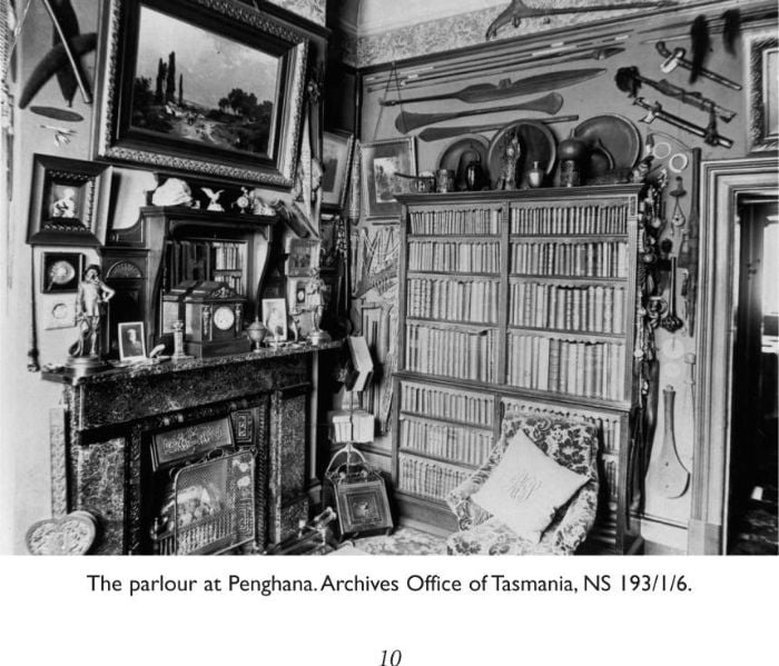 The parlour at Penghana. Archives Office of Tasmania, NS 193/1/6.  [photograph]