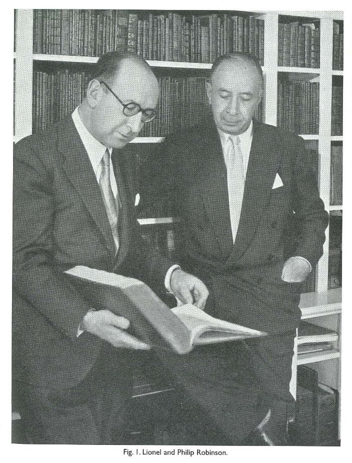 Fig. 1. Lionel and Philip Robinson. [black and white photograph]