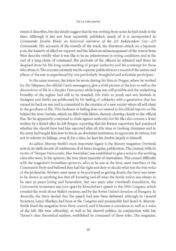 Page 20 - No 82 Spring 2008
