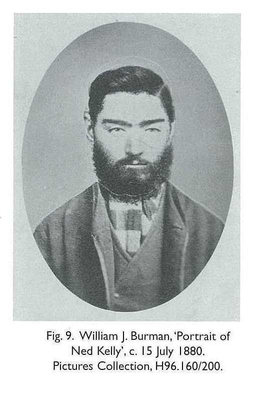 Fig. 9. William J. Burman, ‘Portrait of Ned Kelly’, c. 15 July 1880.Pictures Collection, H96.160/200. [photograph]