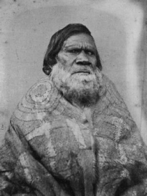 Carl Walter (1831-1907), Mr King, chief of the Goulburne [Goulburn] Tribe Carngham [Lake Burrumbeet], 1866 Portrait from the composite panel, Portraits of Aboriginal natives settled at Coranderrk... Albumen silver photographs. Picture Collection, H91.1/3 and H91.1/37 [photograph]