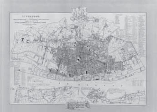 Reproduction print of a map of Liverpool, England, drawn by J. J. Clark in 1851, aged 13. Reproduction published by the Royal Historical Society of Victoria from the original in their collection. [map]