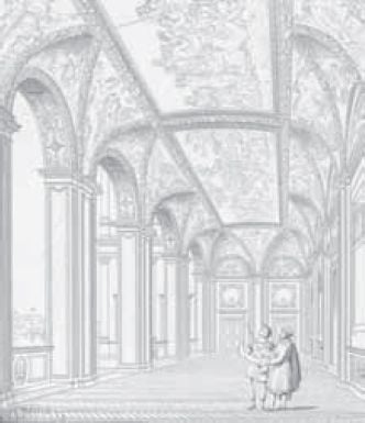 ‘Vue de vestibule ou Loggia, Palais de la Farnesia’ in Paul Letarouilly’s Edificees de Rome Moderne. . . , Paris: A Morel, 1868, plate 102 (bottom). [architectural drawing]
