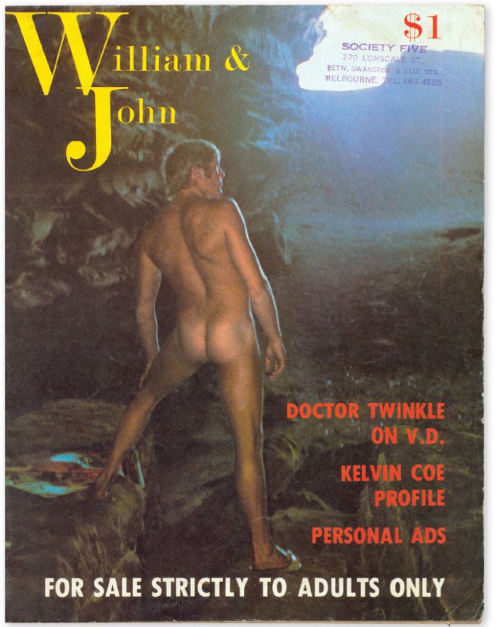 Cover of early issue of adults only magazine, William & John. [Book cover]