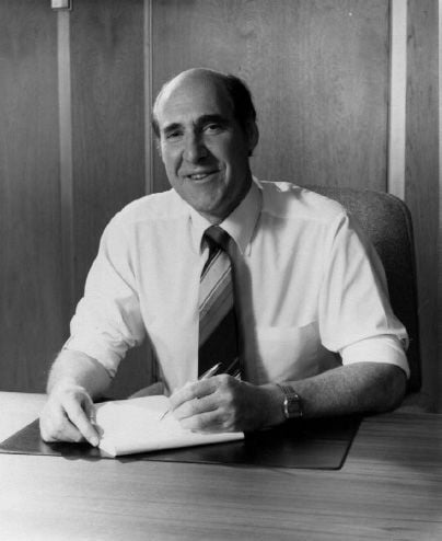 Haddon Storey, MLC, in his office, c.1980. [Photograph]