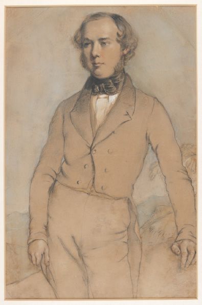 Dr Enoch Nasmyth Houston, c.1840-45. Watercolour, pencil, charcoal and gouache by John Adam Houston. [Watercolour, pencil, charcoal, gouache]