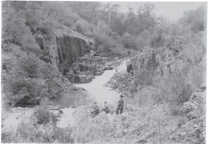 Buttons Pool and Waterfall. Photograph by William Edward Barmes, 1900. [Photograph]