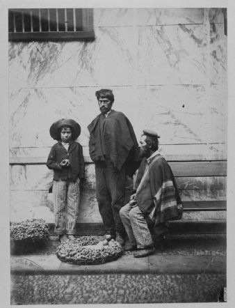 Vistas del Peru Album. Native Peruvian men and boy (plate124) [Photograph]